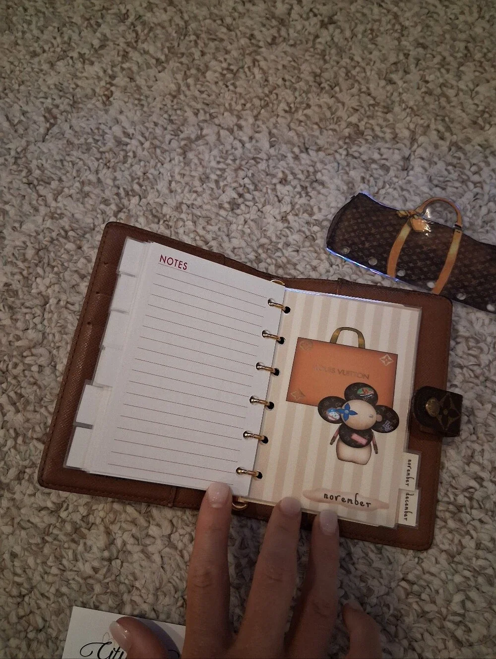 Louis Vuitton Monogram PM Pocket Planner Notebook w/ Accessories